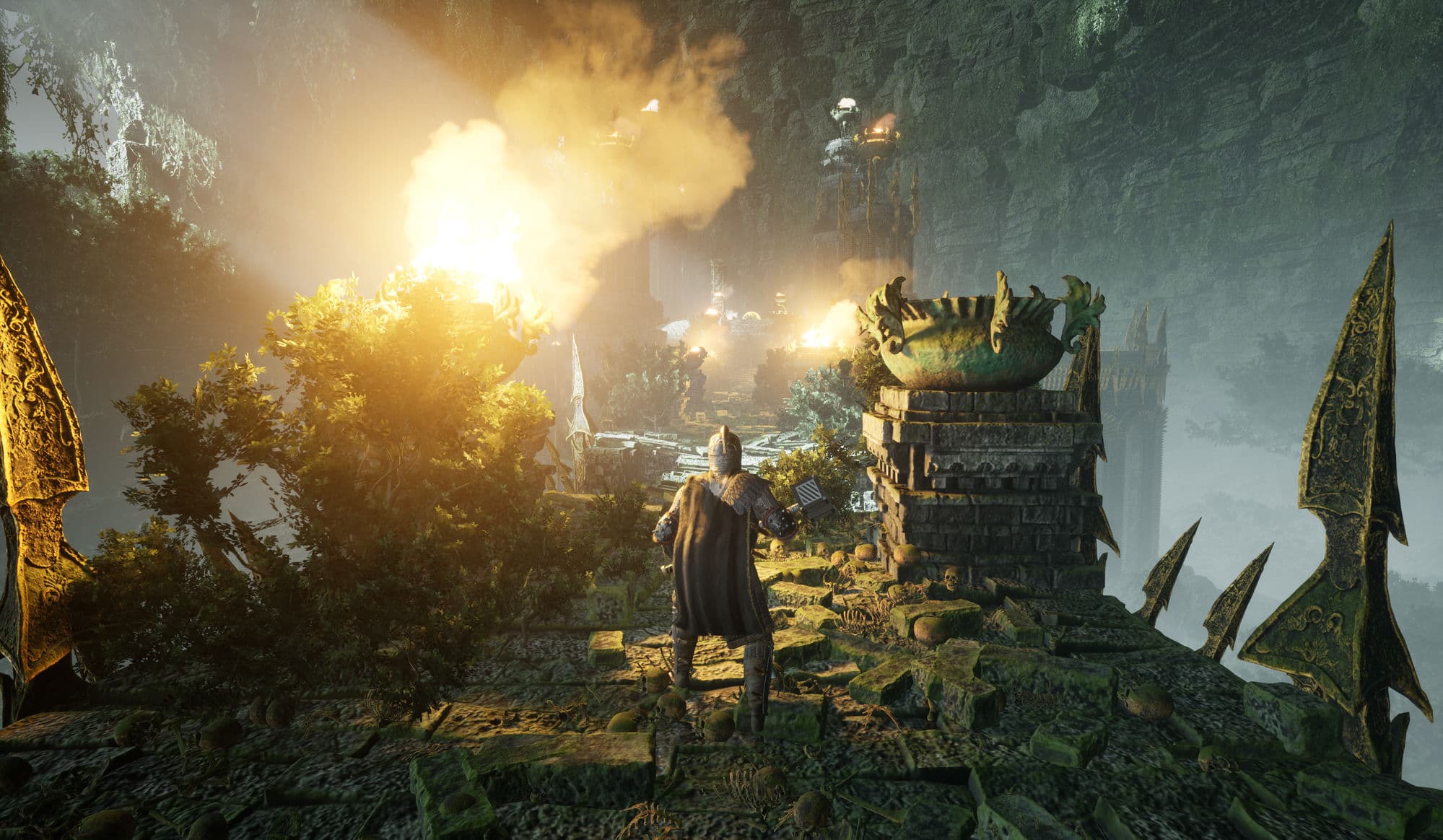 Overgrown stone ruins in a Loopborn alpha capture